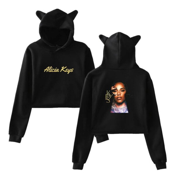 Alicia Keys Cropped Hoodie #3 + Gift - Image 2