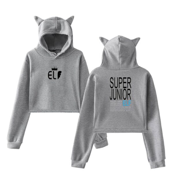 Super Junior Cropped Hoodie #2 - Image 4