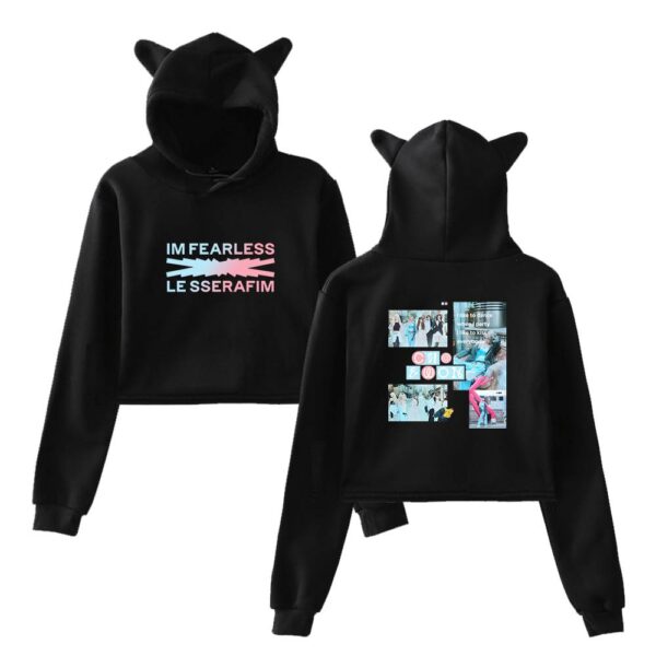 Le Sserafim Cropped Hoodie #3 - Image 2