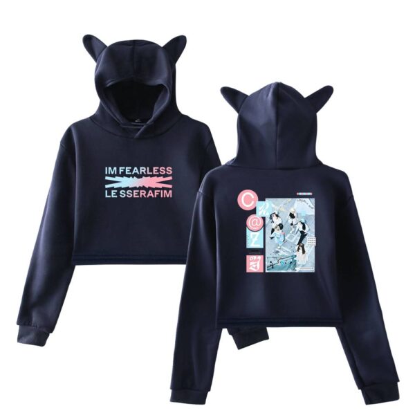 Le Sserafim Cropped Hoodie #1 - Image 3