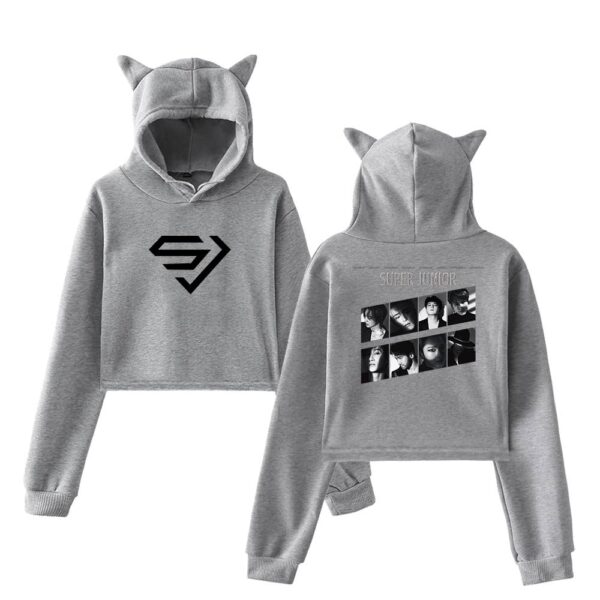 Super Junior Cropped Hoodie #4 - Image 4