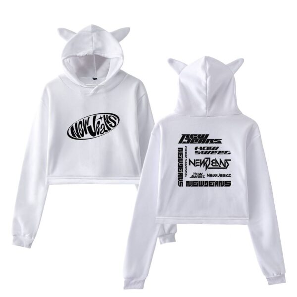 NewJeans Cropped Hoodie #4 - Image 2