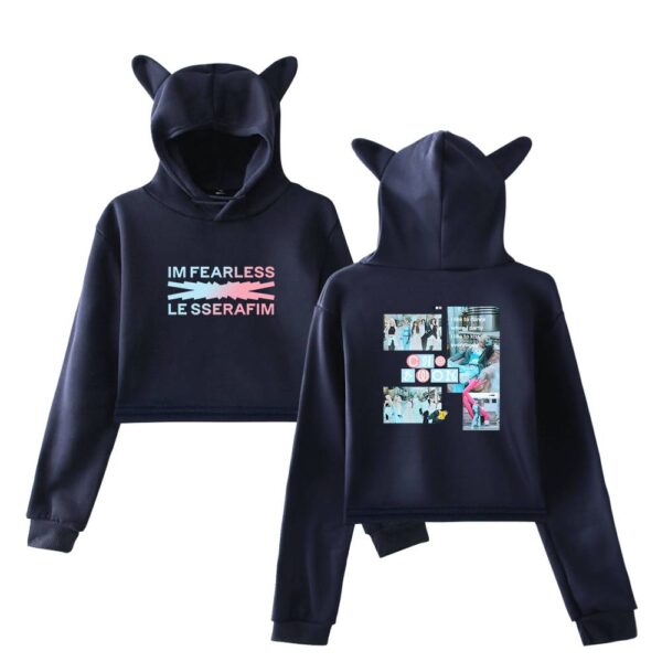 Le Sserafim Cropped Hoodie #3 - Image 4