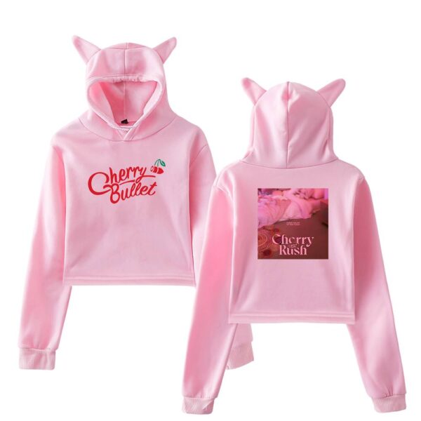 Cherry Bullet Cropped Hoodie #2 - Image 5