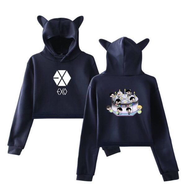 EXO Cropped Hoodie #3 - Image 4