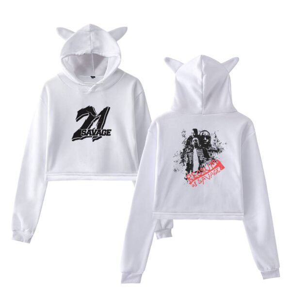 21 Savage Cropped Hoodie #3 - Image 3