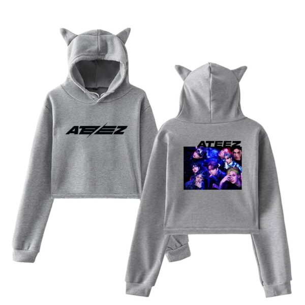 Ateez Cropped Hoodie #6 - Image 4