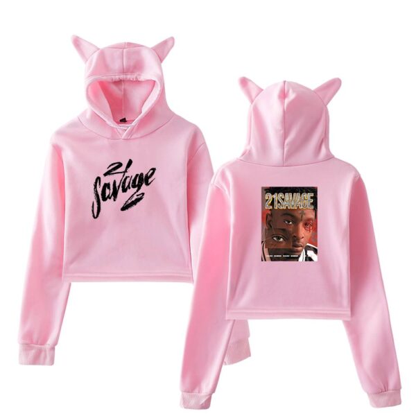 21 Savage Cropped Hoodie #4 - Image 5