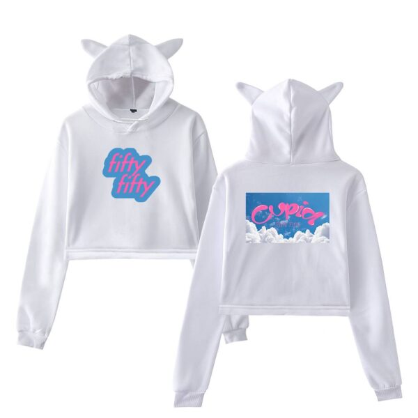 Fifty Fifty Cropped Hoodie #3 - Image 3