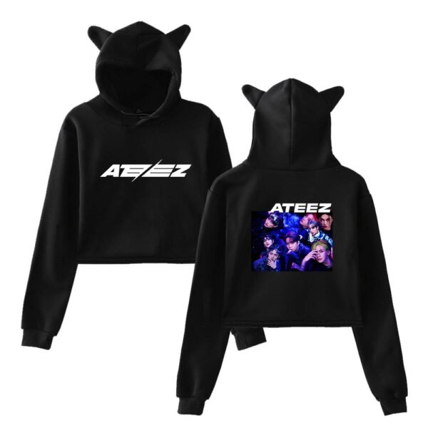 Ateez Cropped Hoodie #6 - Image 2