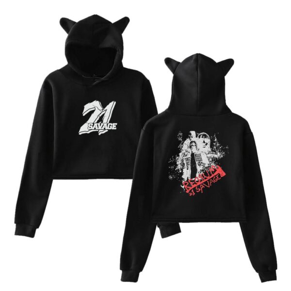 21 Savage Cropped Hoodie #3 - Image 2