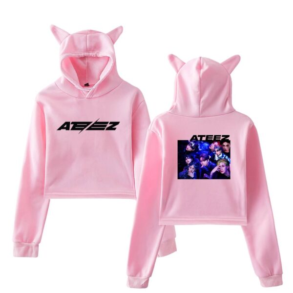 Ateez Cropped Hoodie #6 - Image 5