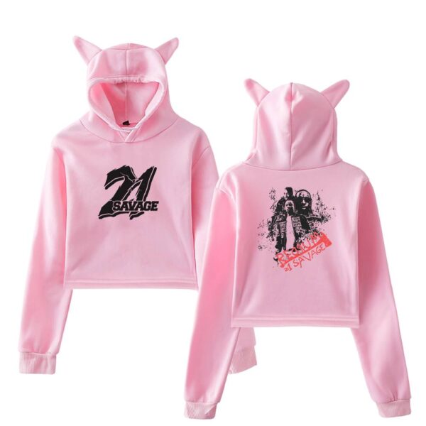 21 Savage Cropped Hoodie #3 - Image 5