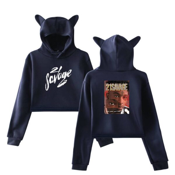 21 Savage Cropped Hoodie #4 - Image 3