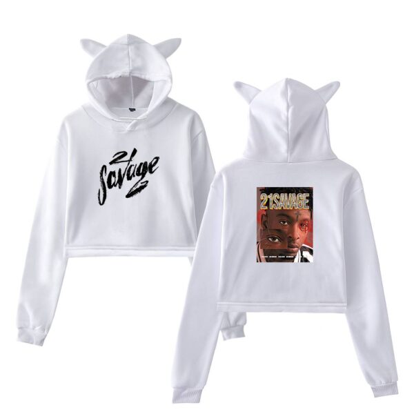 21 Savage Cropped Hoodie #4 - Image 2